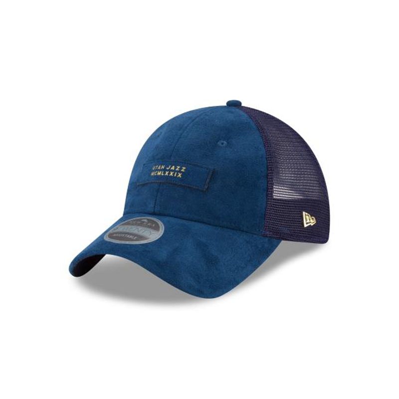 NBA Utah Jazz Trucker 9Twenty Adjustable (HCX8775) - Blue New Era Caps